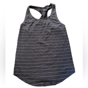 Lululemon Charcoal Gray Striped Racerback Tank Top. Small